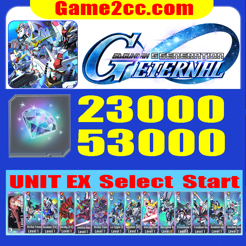 SD Gundam G Generation Eternal 15000-53000 Didamonds /Lacus Clyne & Eternal/Strike Freedom/Justice Gundam/Gundam Exia/Freedom Gundam/Phoenix Gundam(EX)/Sazabi(EX)