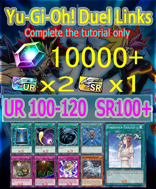 Yu-Gi-Oh! Duel Links 10000+Diamonds 100UR+  100SR+ Starter account