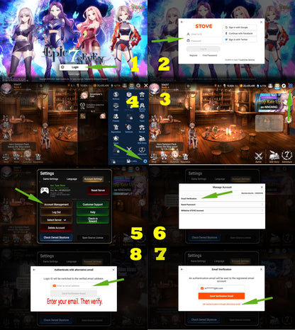 Epic Seven Twisted Eidolon Kayron +[5 star Random 1-5 Moonlight] Starter Account Server:Global/ASIA/EU/JAPAN/KOREA