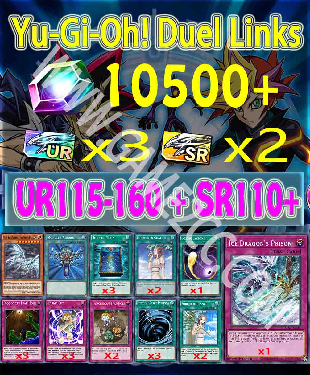 Yu-Gi-Oh! Duel Links 10500+Diamonds 115+UR  110+SR Starter account