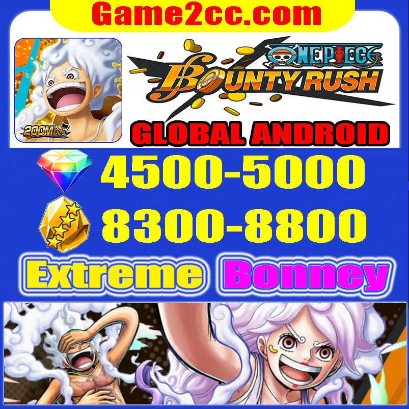 One Piece Bounty Rush Extreme Jewelry Bonne 4500-5000 Diamonds+8300-8800 Crystal Fragments GLOBAL Android