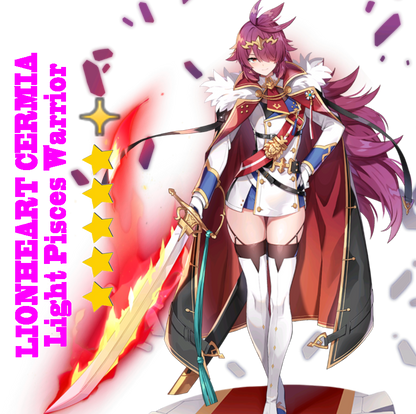 Epic Seven Lionheart Cermia +[5 star Random 1-5 Moonlight] Starter Account Server:Global/ASIA/EU/JAPAN/KOREA