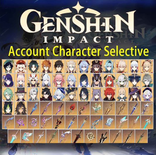 Genshin impact Account Character Selective AR10 3X5/4X5 Star