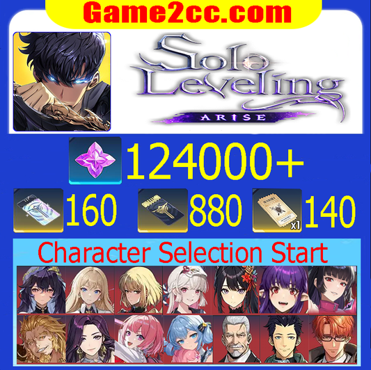 Solo Leveling:ARISE 20K-121K Gems Tawata Kanae/Thomas Andre/Esil Radiru/Isla Wright/Amamiya Mirei/Alicia/Meilin/Cha Hae-In/Demonic Plum Flower Sword/Choi Jong-In