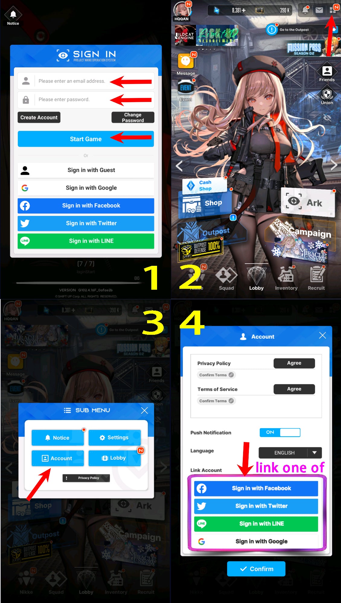 Goddess of Victory: Nikke Scarlet:black shadow/Modernia/Red hood/Crown/Liter/Dorothy/Noir/Black/2B/A2 Account Character Selective Starter All server-thumbmail-2